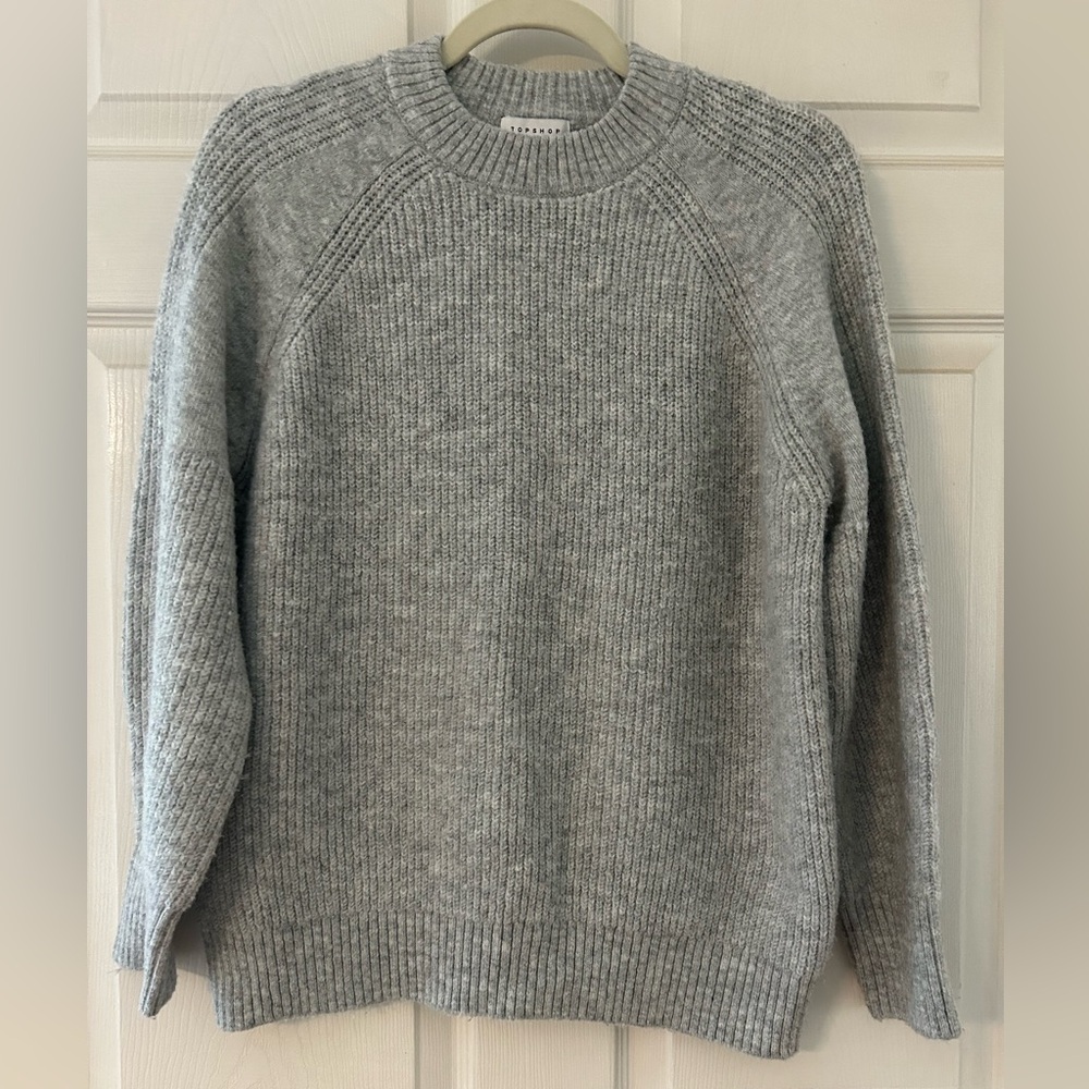 Topshop Light Gray Knit Sweater